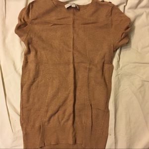 Loft caramel brown sweater blouse
